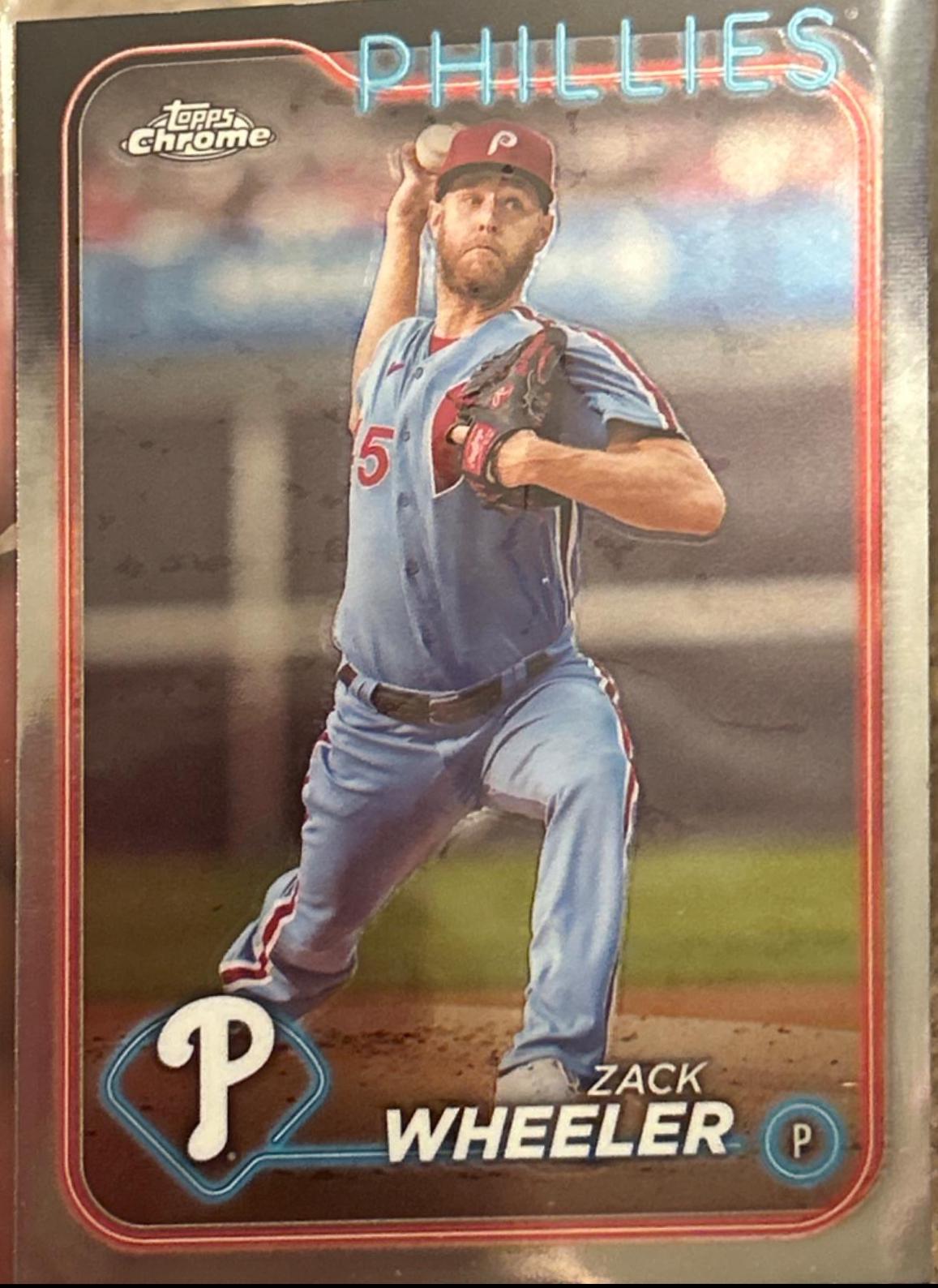 Zack Wheeler #25 Baseball Cards 2024 Topps Chrome