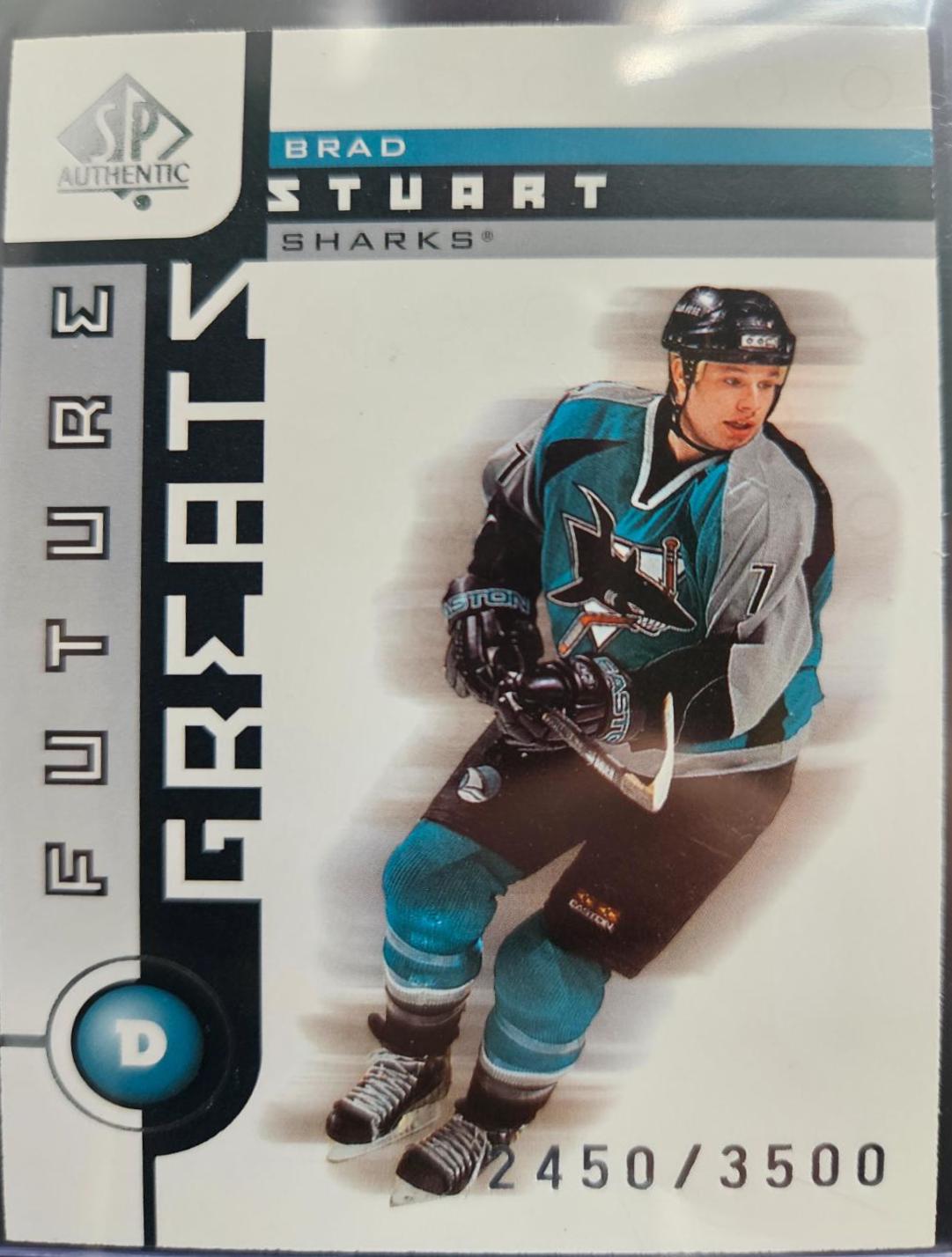 Brad Stuart #125 2001-02 SP Authentic Hockey