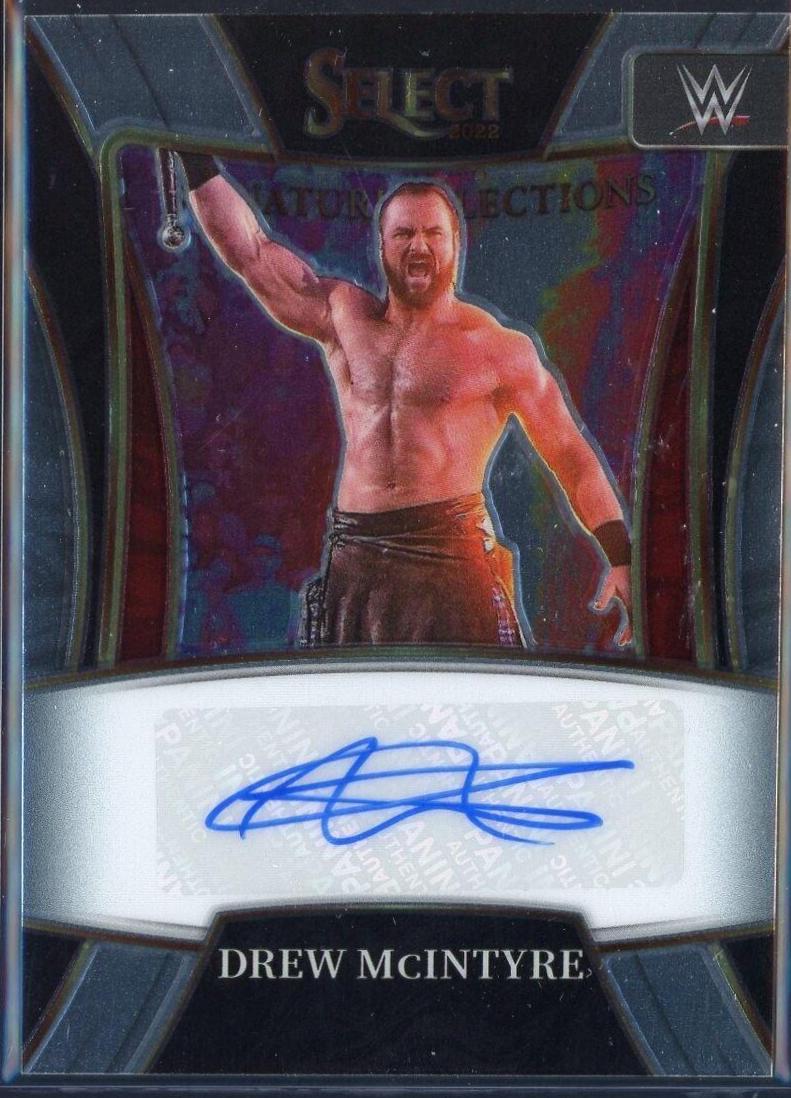Drew McIntyre #SN-DMI Wrestling Cards 2022 Panini Select WWE Signature Selections