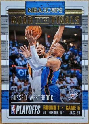 Russell Westbrook #39 Basketball Cards 2018 Panini Hoops Road to the Finals