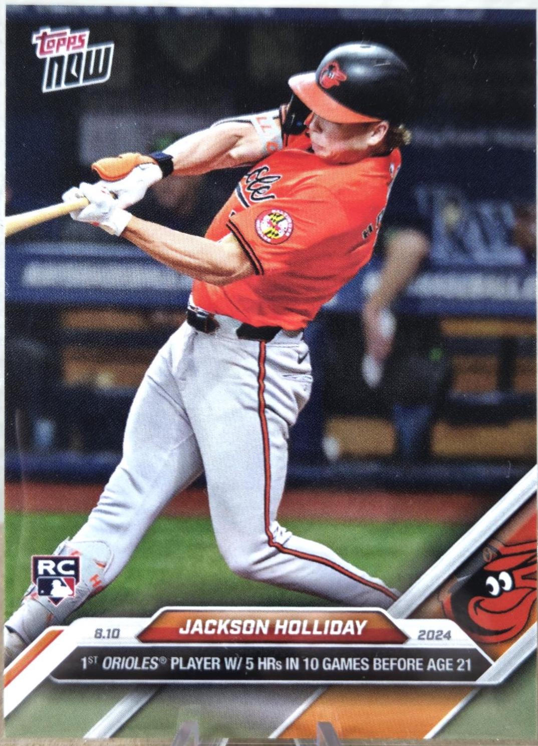 Jackson Holliday #541 Baseball Cards 2024 Topps Now
