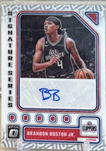 Brandon Boston Jr. #47 Basketball Cards 2023 Donruss Optic Signature Series
