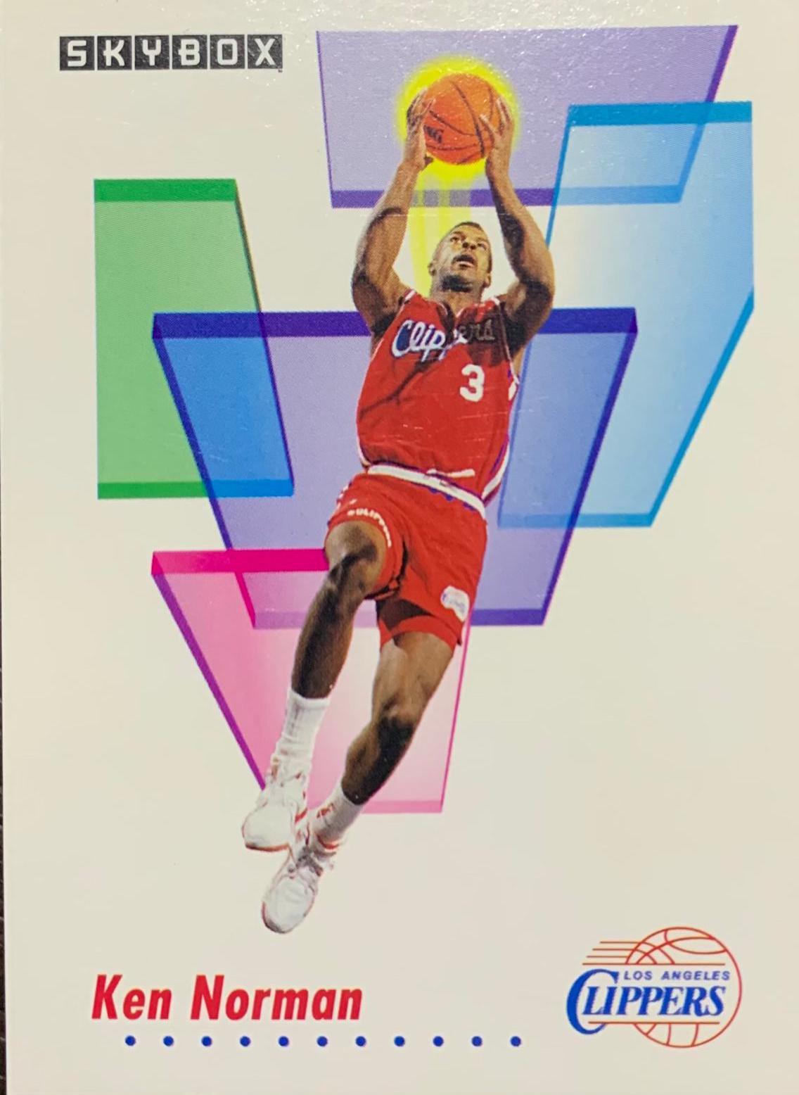 Ken Norman #129 Basketball Cards 1991 Skybox