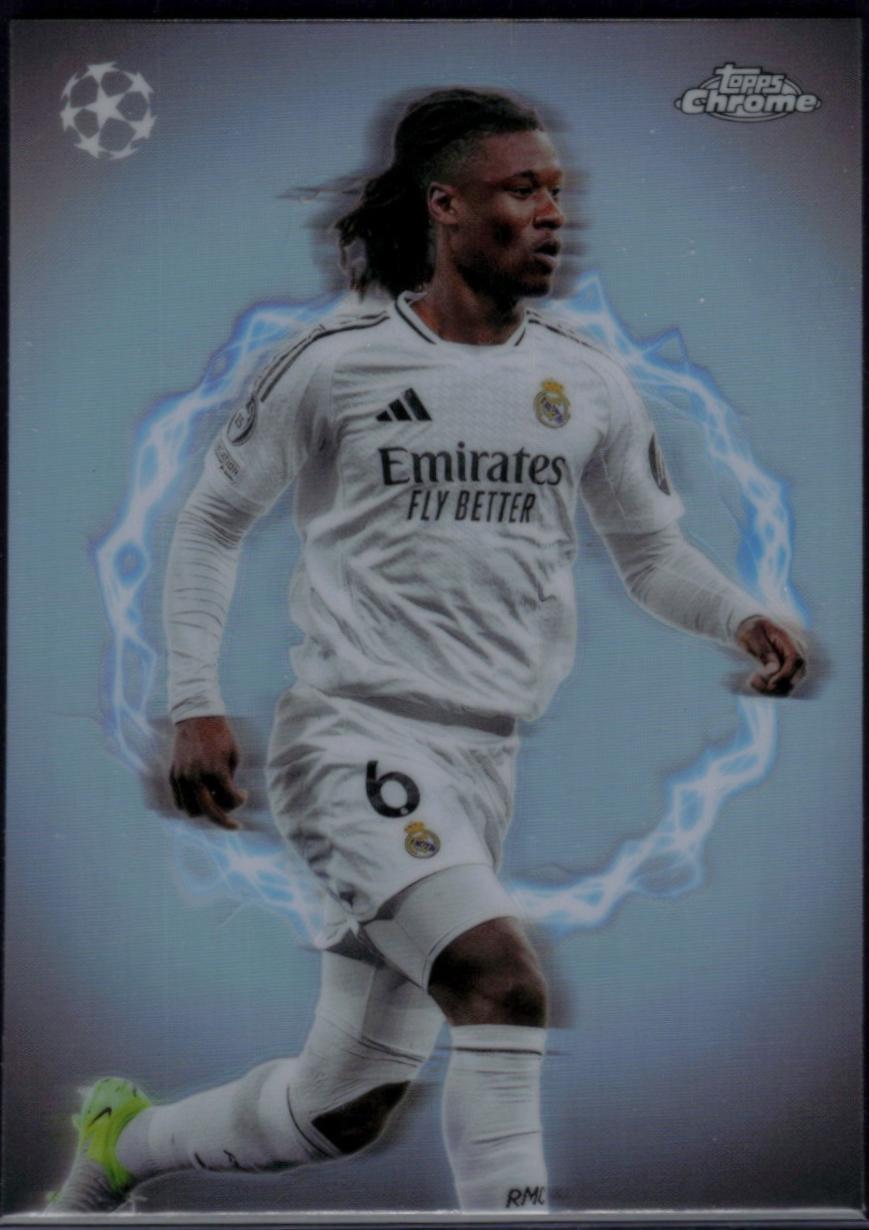 Eduardo Camavinga #CP-17 Soccer Cards 2024 Topps Chrome UEFA Circle of Power