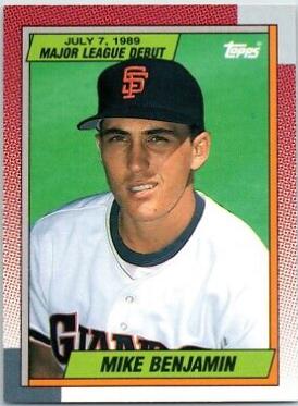 Mike Benjamin #16 Baseball Cards 1990 Topps Major League Debut