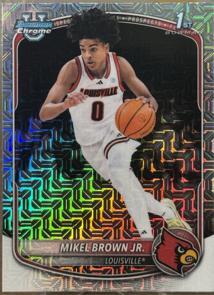 Mikel Brown Jr. #BCP-12 2025 Bowman Mega Box Chrome Prospects Mojo Basketball