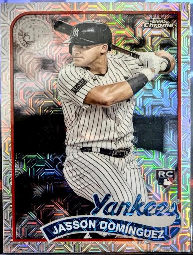 Jasson Dominguez #2T89C-69 Baseball Cards 2024 Topps 1989 Chrome Silver Pack Autograph