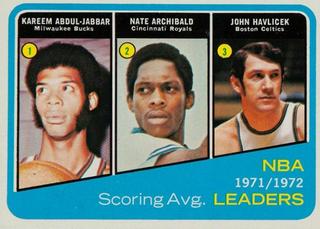 NBA Scoring Avg. Leaders: Kareem Abdul-Jabbar / Nate Archibald / John Havlicek