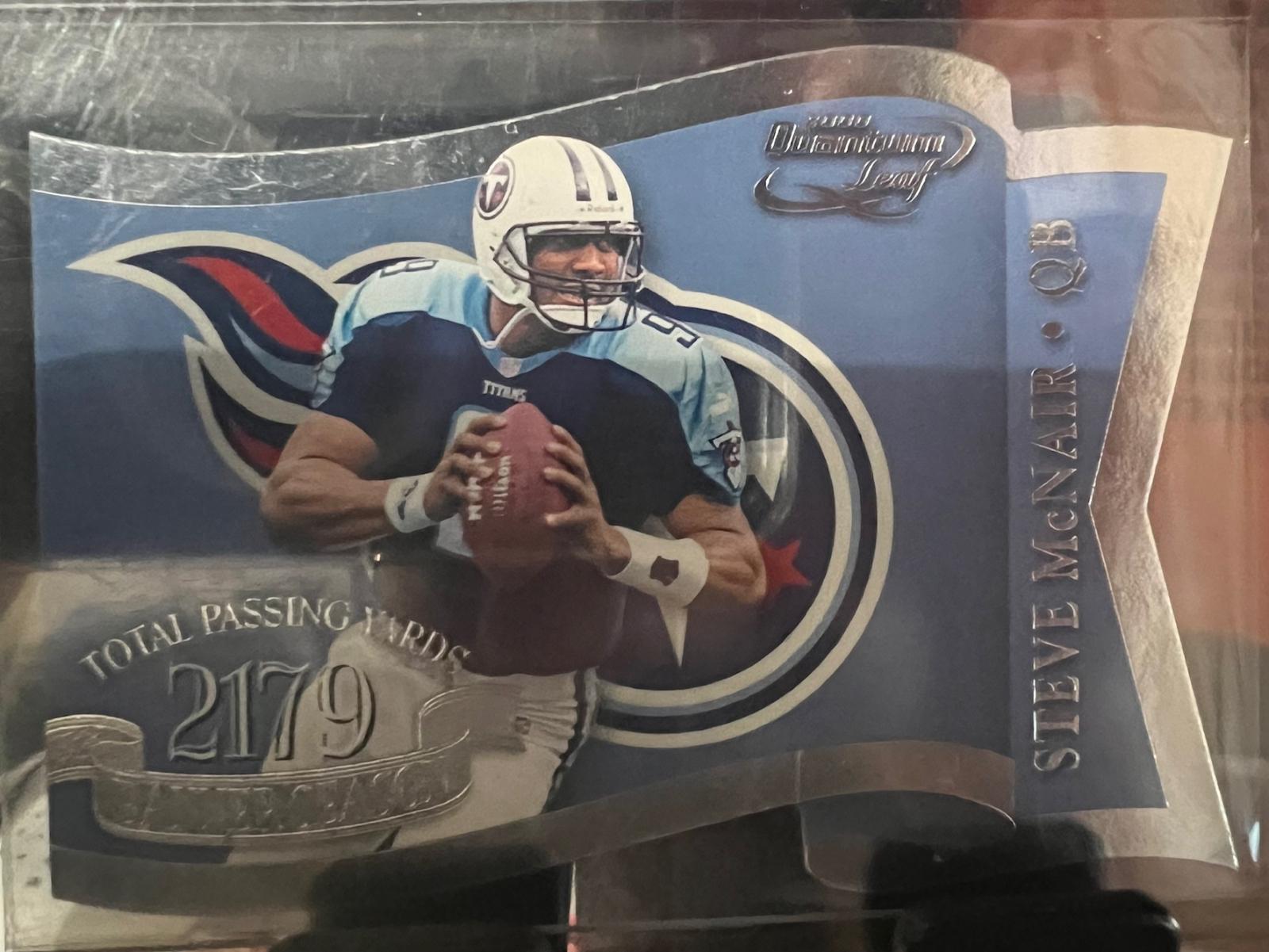 Steve McNair #BS-34 Football Cards 2000 Quantum Leaf Banner Season