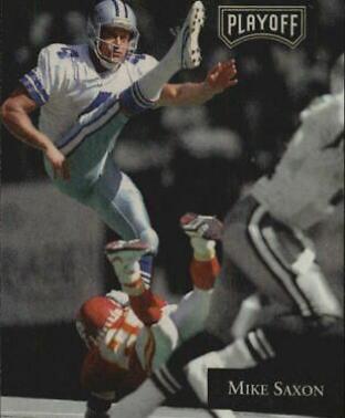 Mike Saxon #40 Football Cards 1992 Playoff