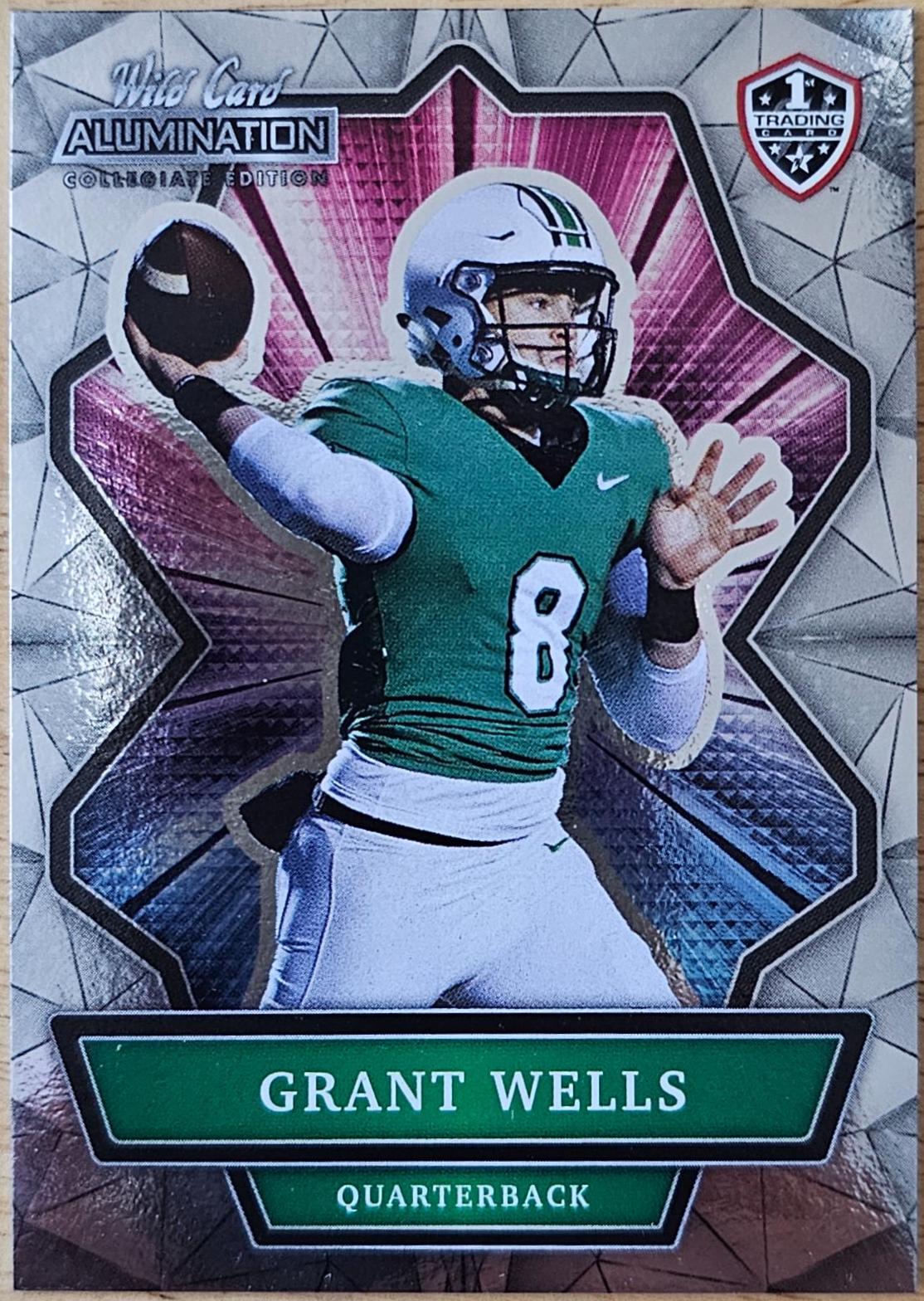 Grant Wells Football Cards 2021 Wild Card Alumination NIL