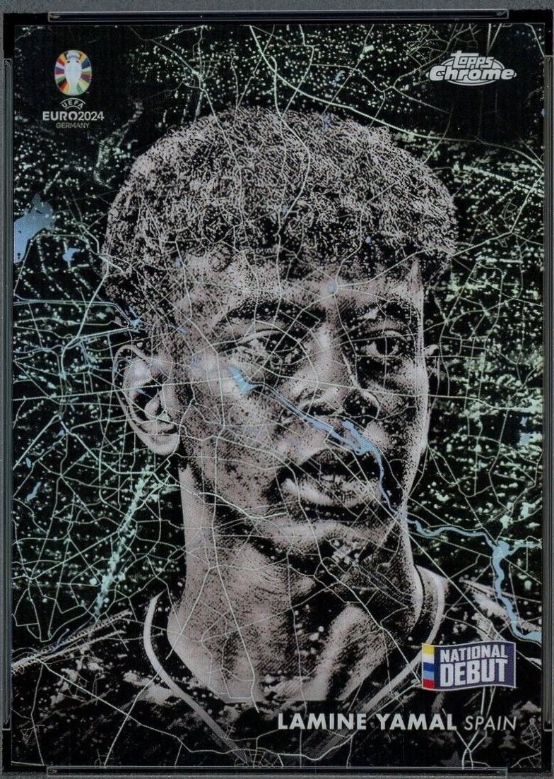 Lamine Yamal #BN-17 Soccer Cards 2024 Topps Chrome UEFA Euro Berlin at Night