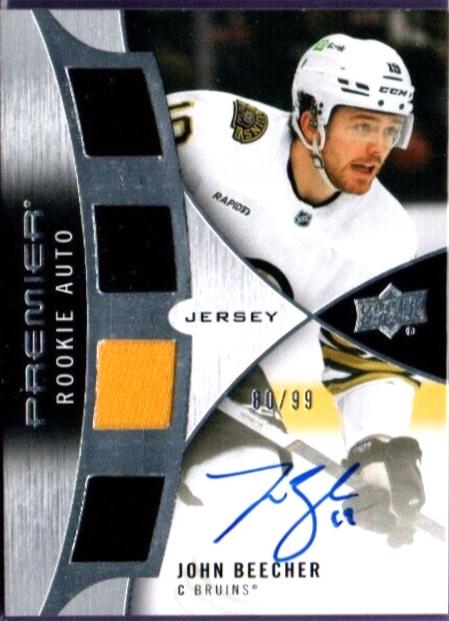 John Beecher #PRA-JB Hockey Cards 2023 Upper Deck Premier Rookie Auto Jersey