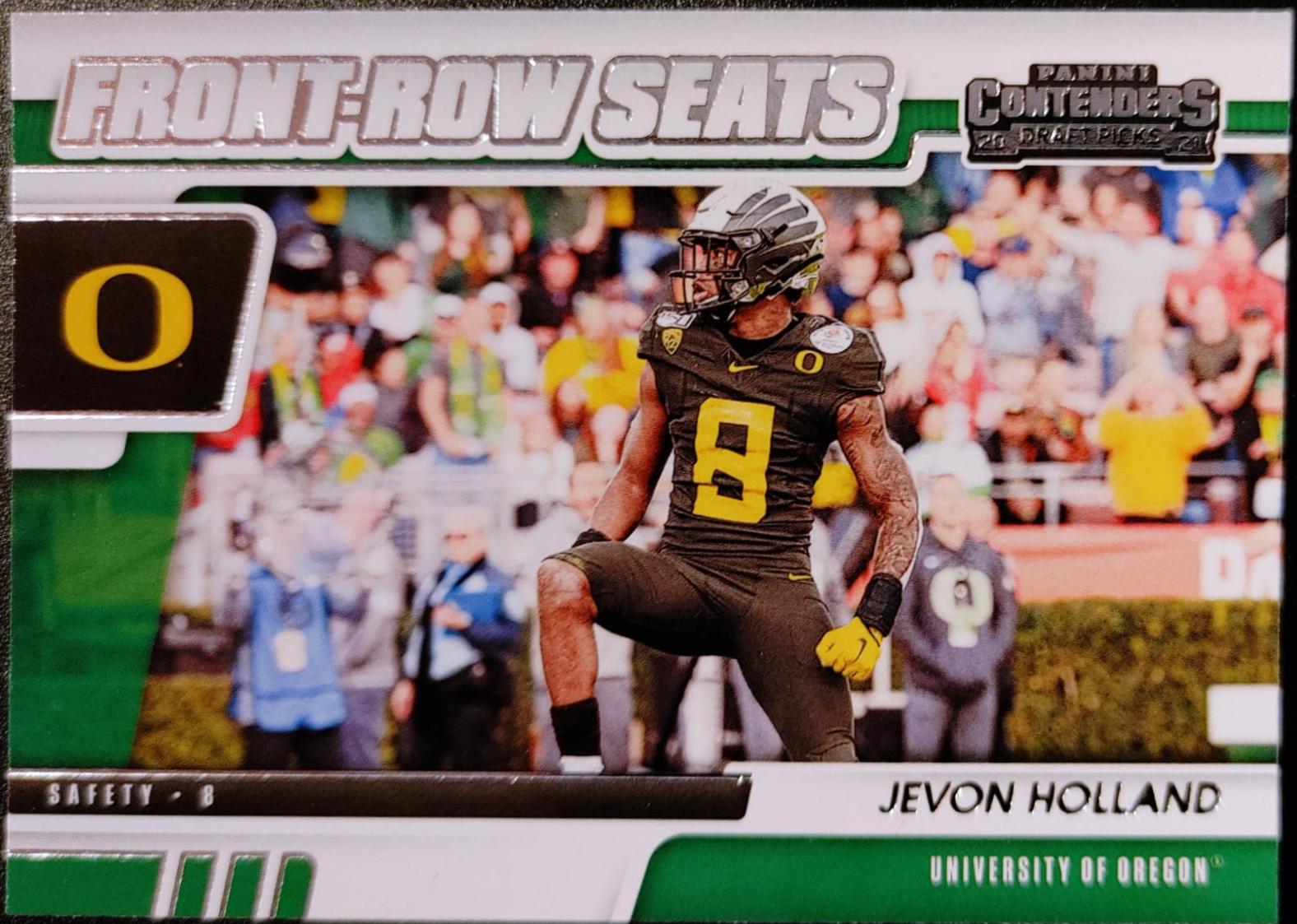 Jevon Holland #40 Football Cards 2021 Panini Contenders Draft Picks Front Row Seats