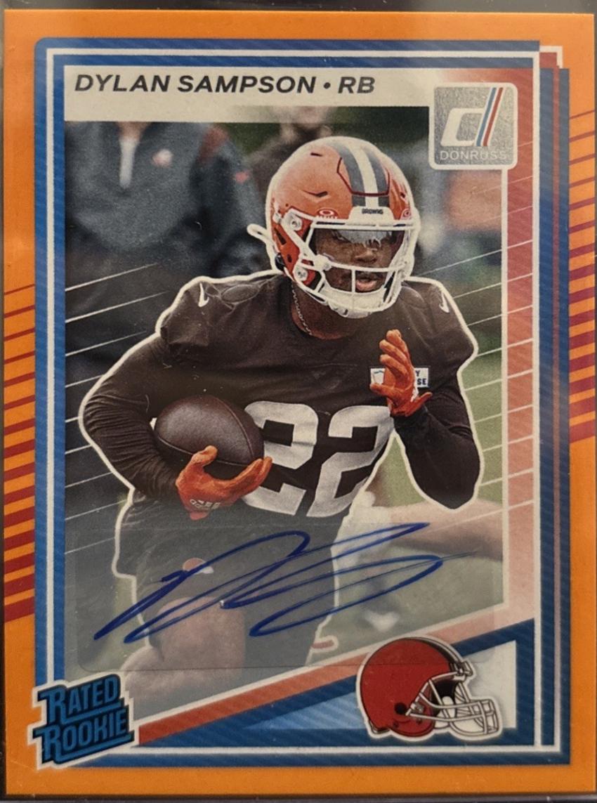 2025 Panini Donruss Dylan Sampson [Orange Autograph] #389 card