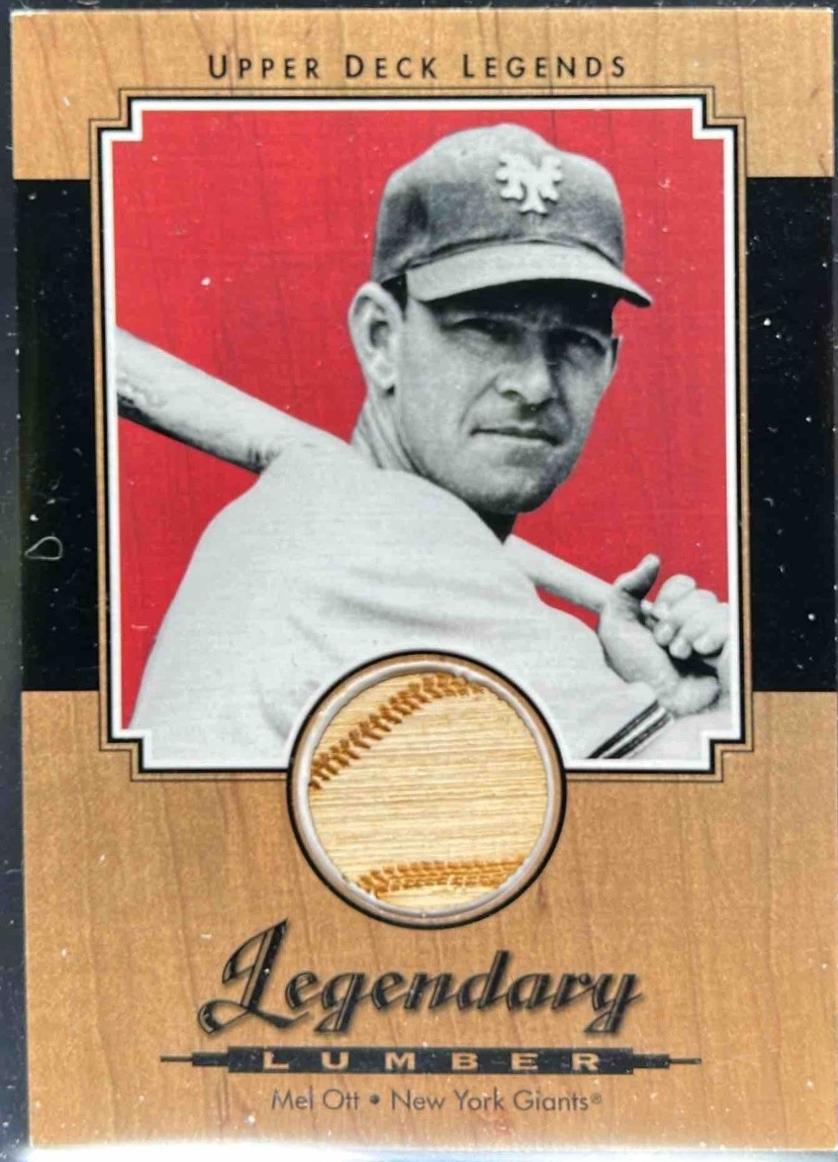 Mel Ott #L-MO 2001 Upper Deck Legends Baseball Legendary Lumber