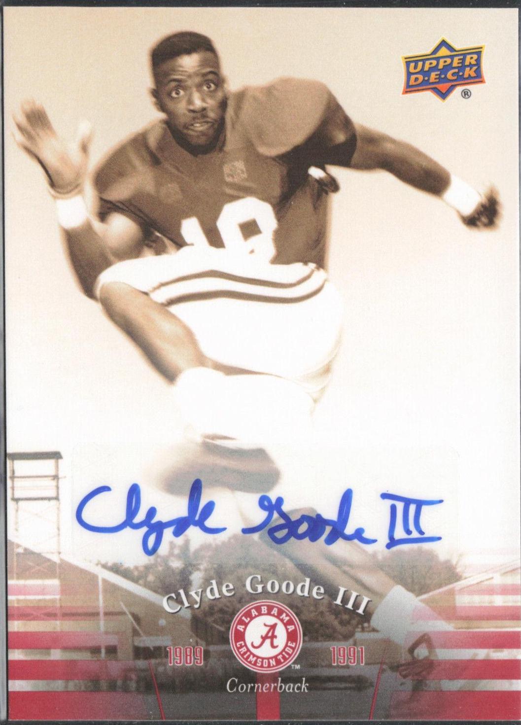 Clyde Goode III #56 2012 Upper Deck University Of Alabama Football