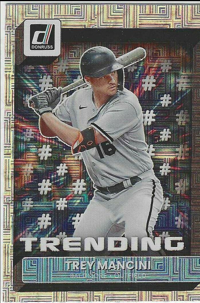 Trey Mancini #T-11 Baseball Cards 2022 Panini Donruss Trending