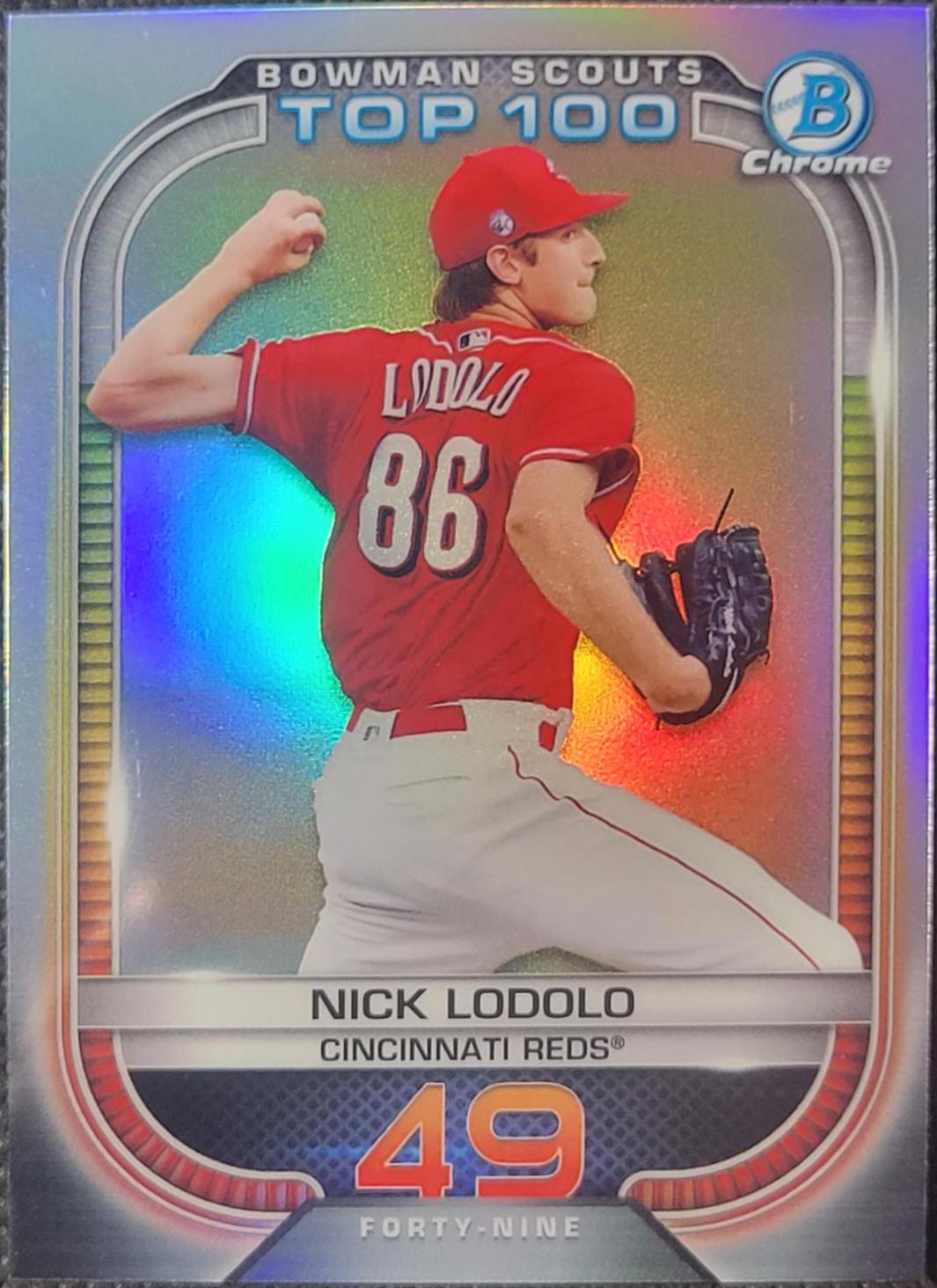 Nick Lodolo #BTP-49 Baseball Cards 2021 Bowman Scout’s Top 100