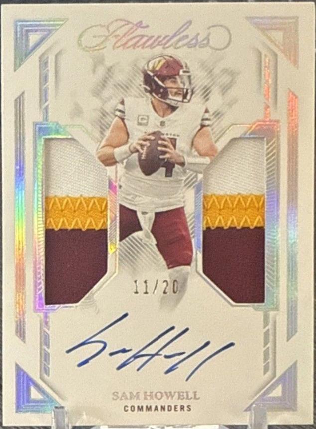 Sam Howell #68 2023 Panini Flawless Football Patch Autographs