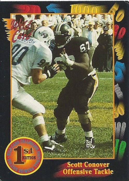 Scott Conover #14 Football Cards 1991 Wild Card College Draft Picks
