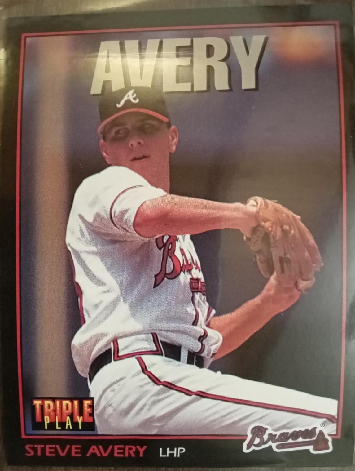 Steve Avery #30 Baseball Cards 1993 Panini Donruss Triple Play