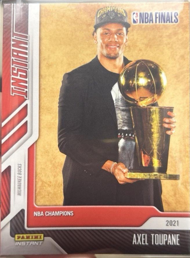 Axel Toupane #17 2020 Panini Instant NBA Milwaukee Bucks Champions