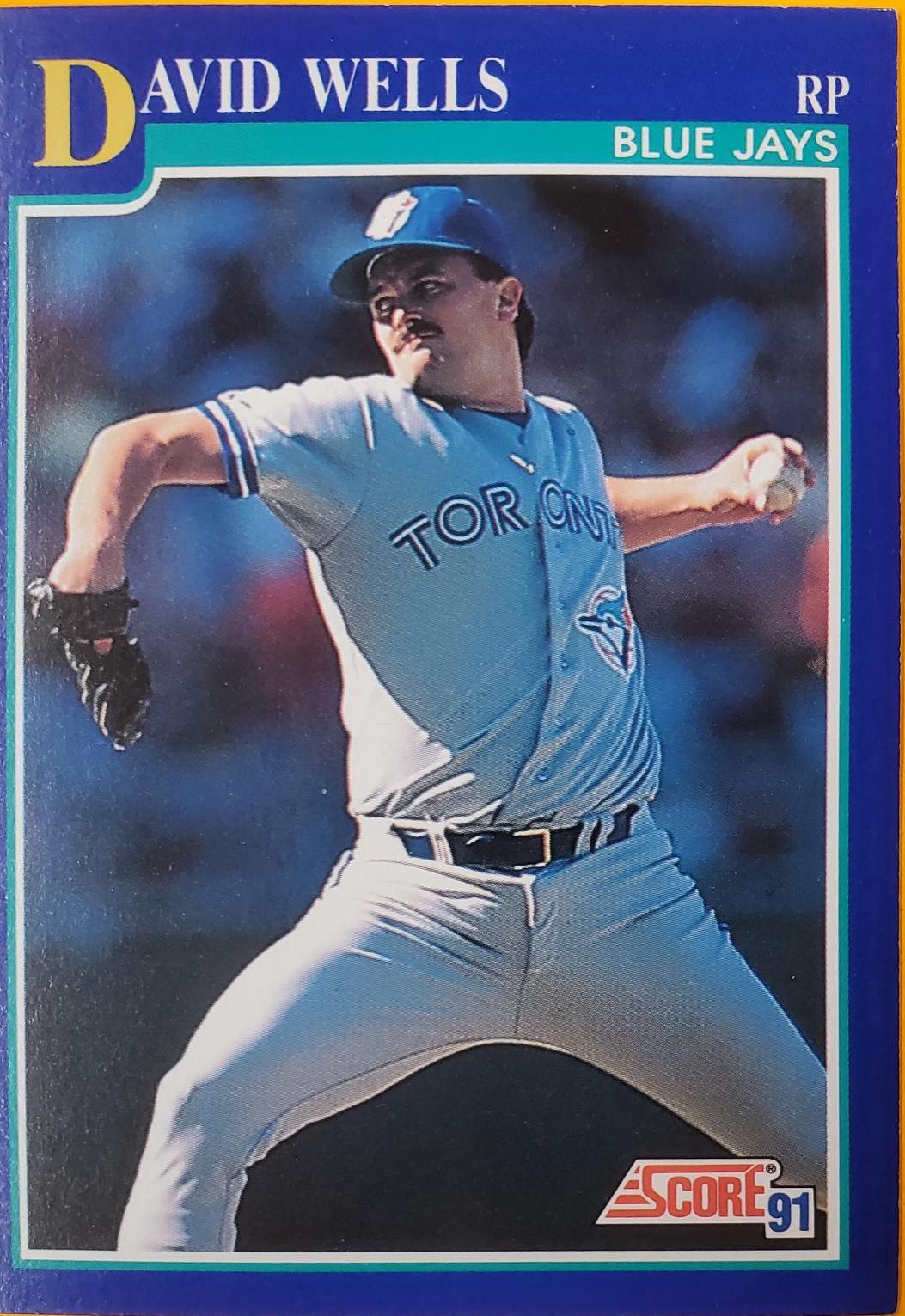 David Wells #474 Baseball Cards 1991 Score Blue Jays