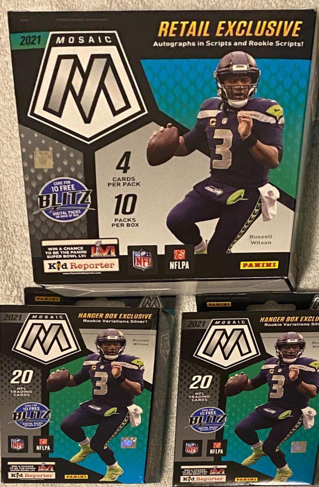 Hanger Box Football Cards 2021 Panini Mosaic