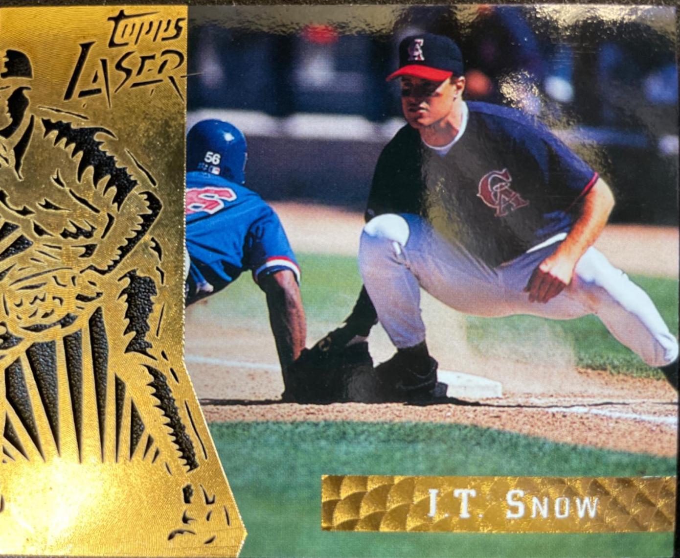 J.T. Snow Baseball Cards 1996 Topps Laser
