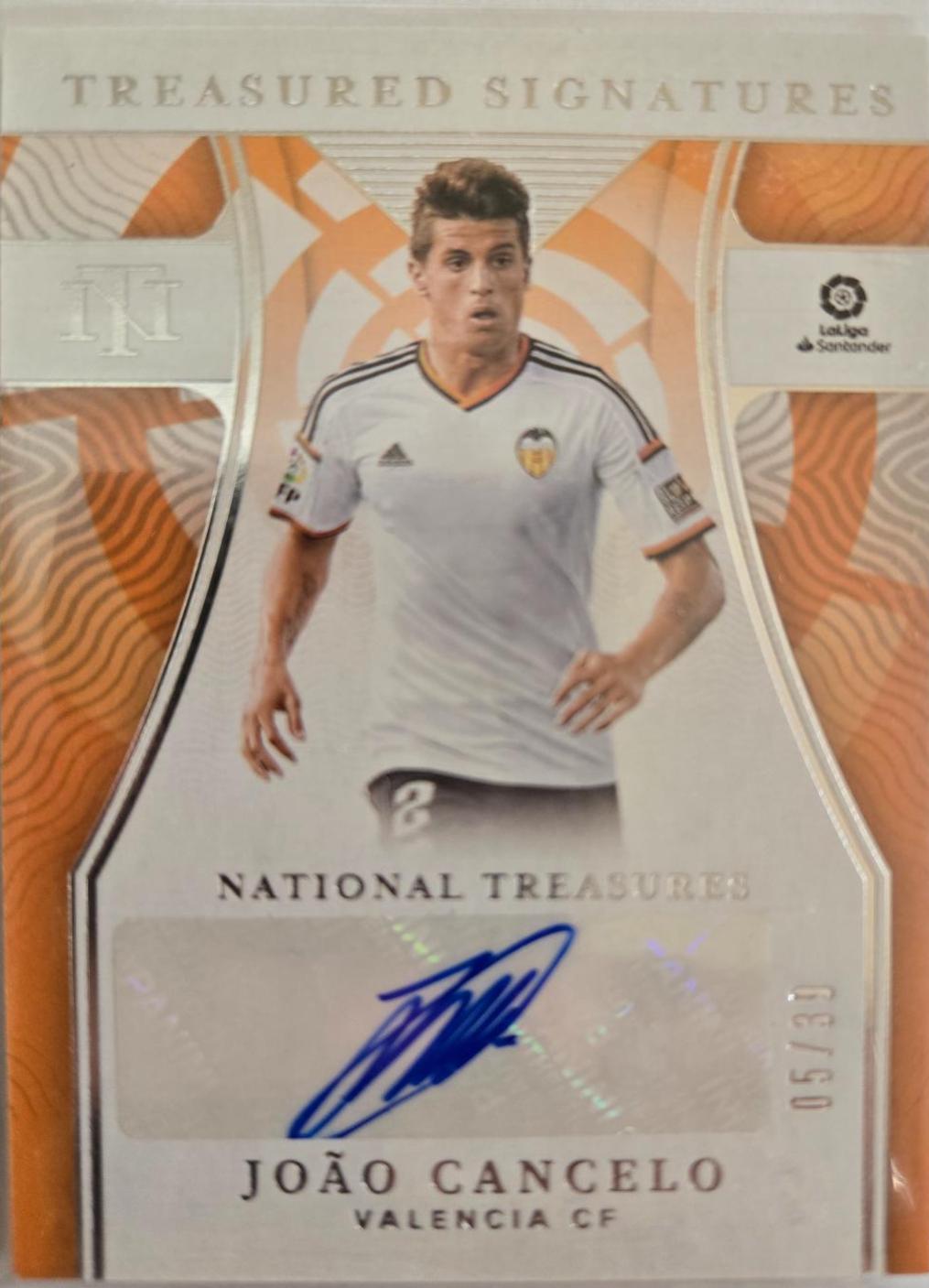 Joao Cancelo #TS-JCA Soccer Cards 2021 Panini Chronicles Treasured Signatures La Liga