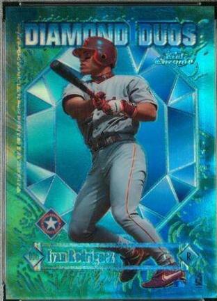 Juan Gonzalez / Ivan Rodriguez #DD6 Baseball Cards 1997 Topps Chrome Diamond Duos