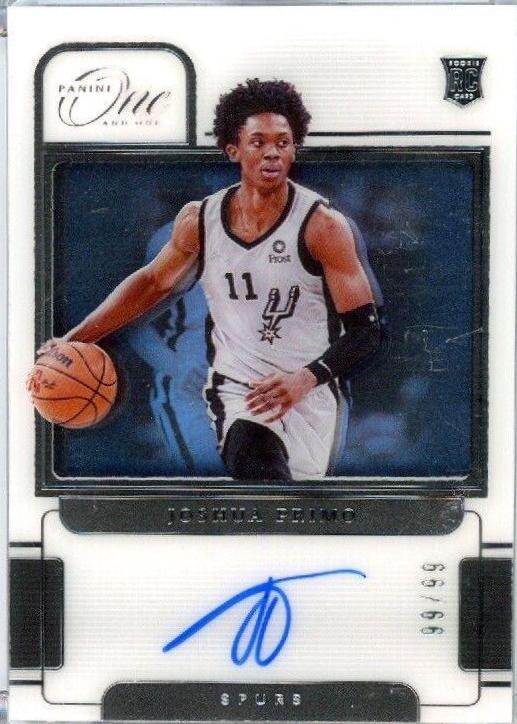 Joshua Primo #RA-JPM 2021 Panini One And One Rookie Autographs Basketball