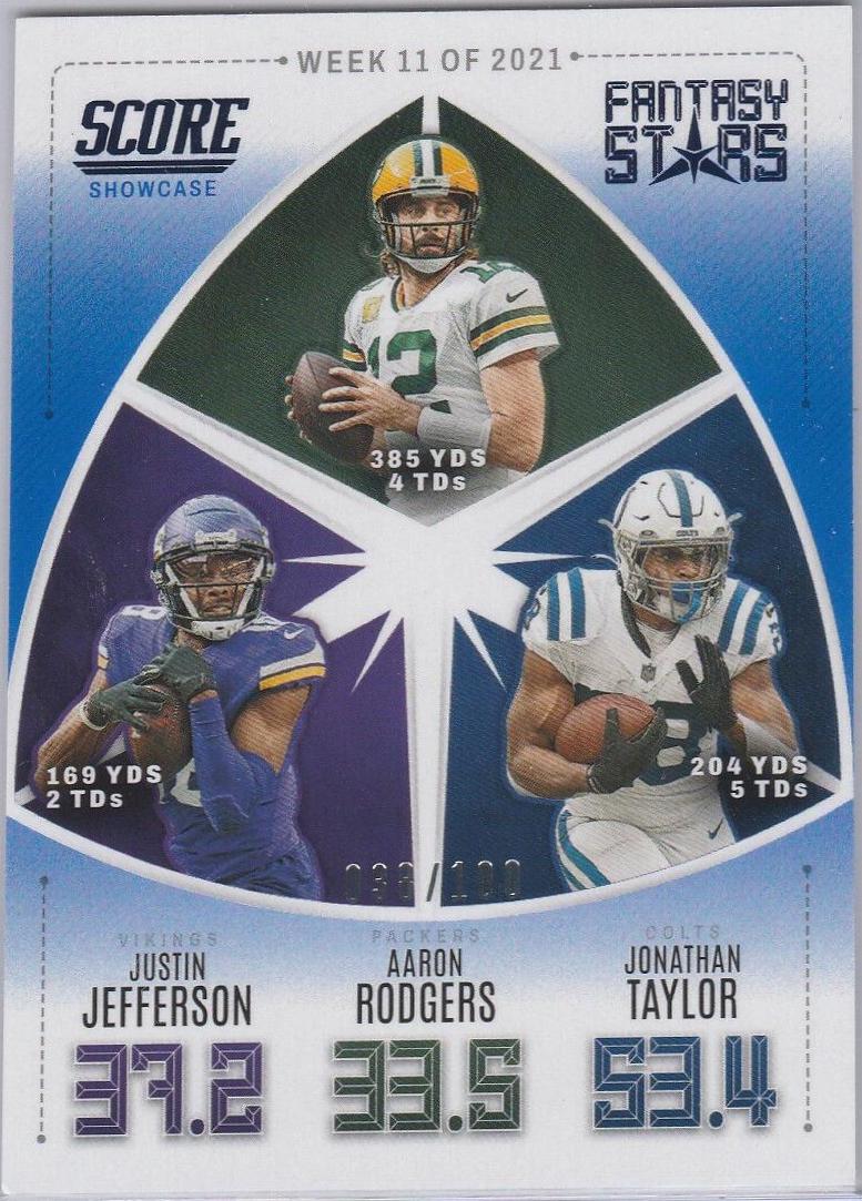 Justin Jefferson, Aaron Rodgers, Jonathan Taylor [Showcase] #FS11