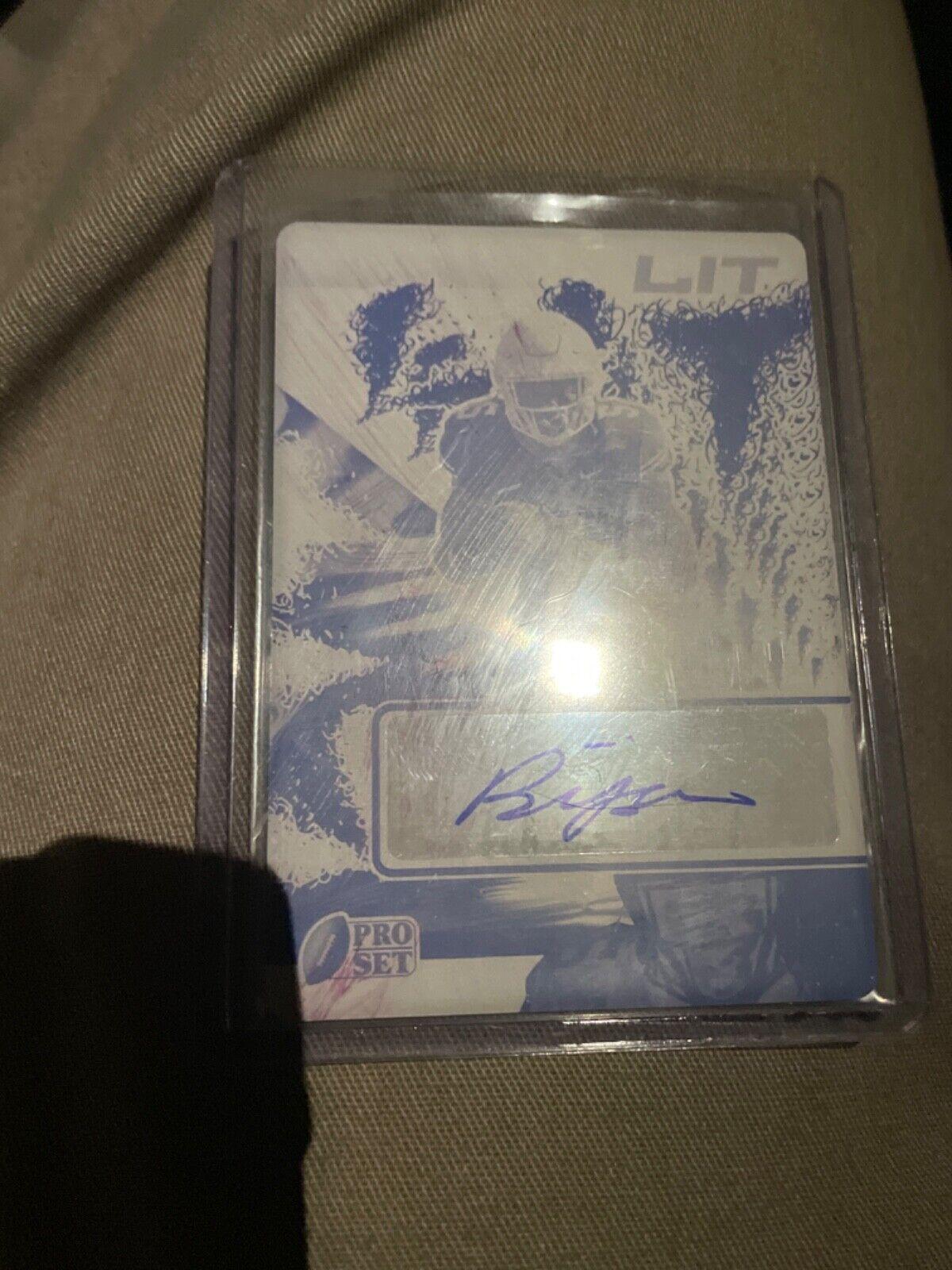 Bijan Robinson #L-BR1 Football Cards 2022 Pro Set Metal Lit Autographs