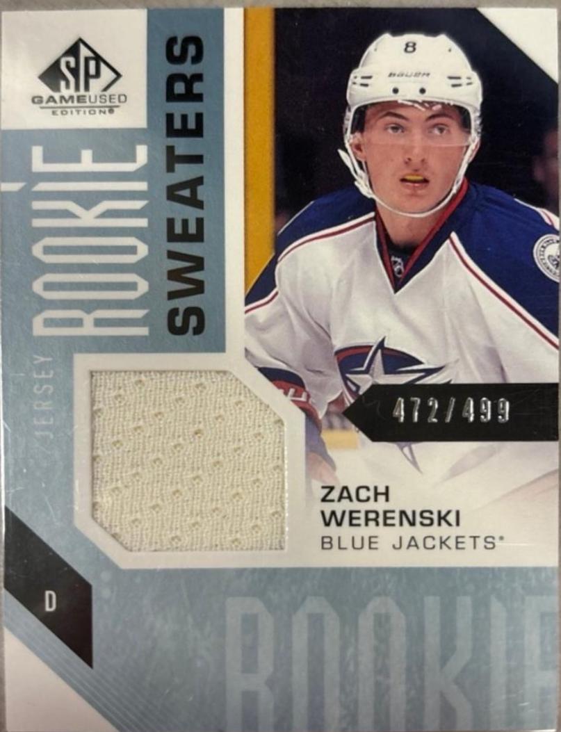 Zach Werenski #RS-ZW Hockey Cards 2016 SP Game Used Rookie Sweaters