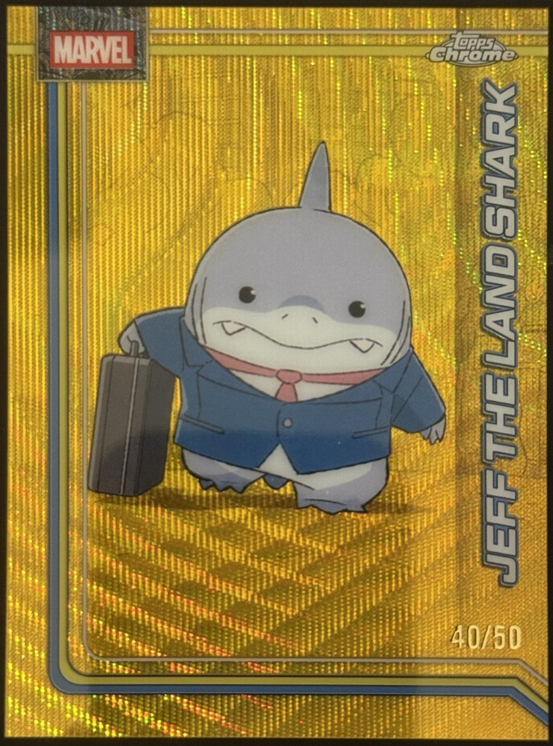 Jeff the Land Shark Gold Wave Refractor