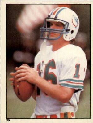 David Woodley #25 Football Cards 1981 Topps Stickers
