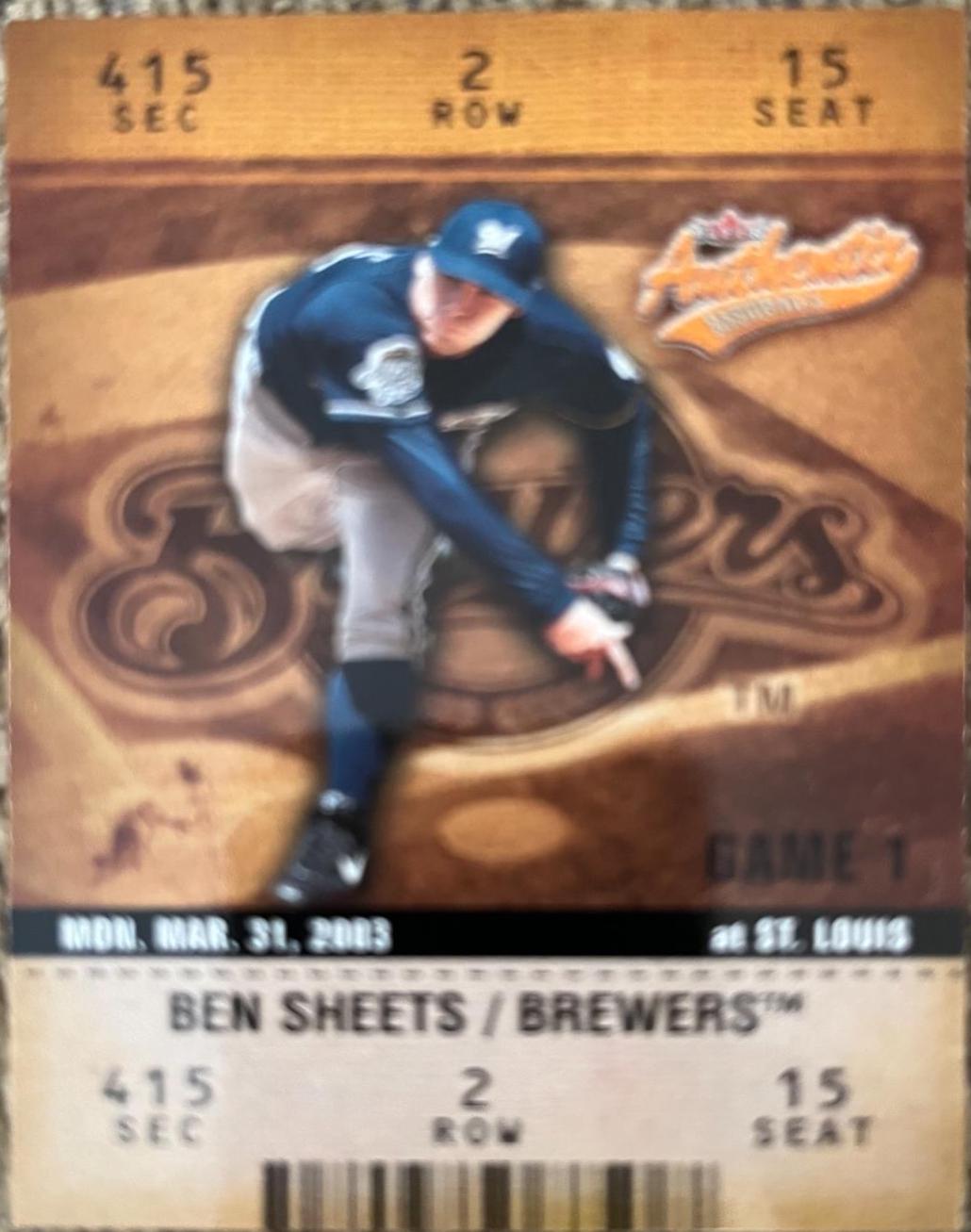 Ben Sheets #43 Basketball Cards 2003 Fleer Authentix