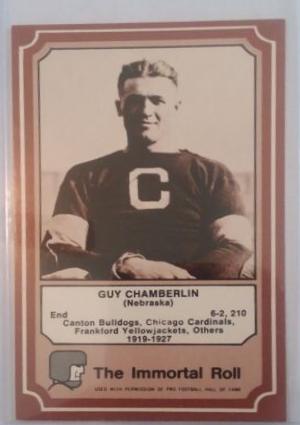 Guy Chamberlin #5 Football Cards 1975 Fleer Hall of Fame