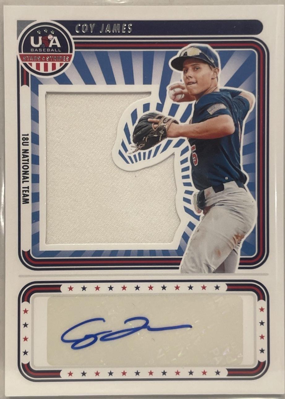 Coy James #SS-CJ 2024 Panini Stars & Stripes USA Signatures Silhouettes Baseball