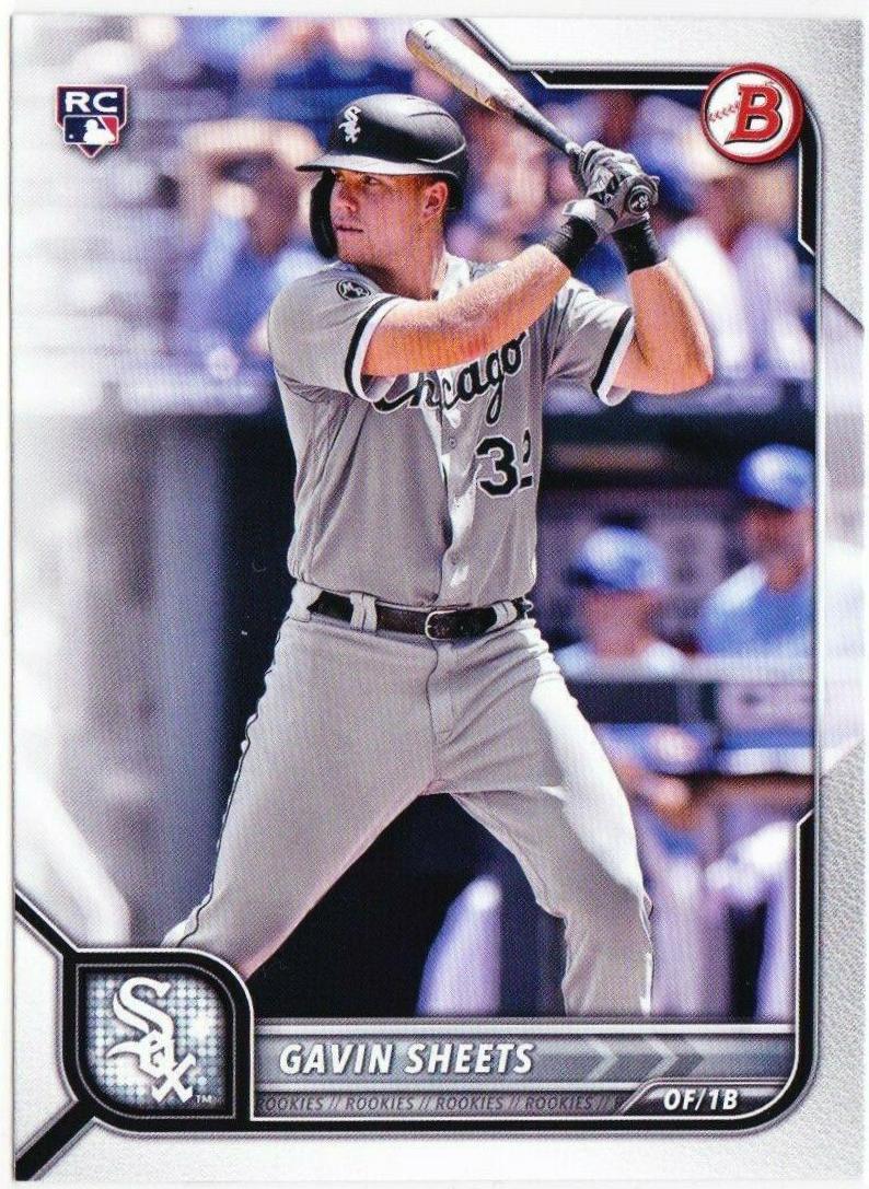 Gavin Sheets #60 Baseball Cards 2022 Bowman