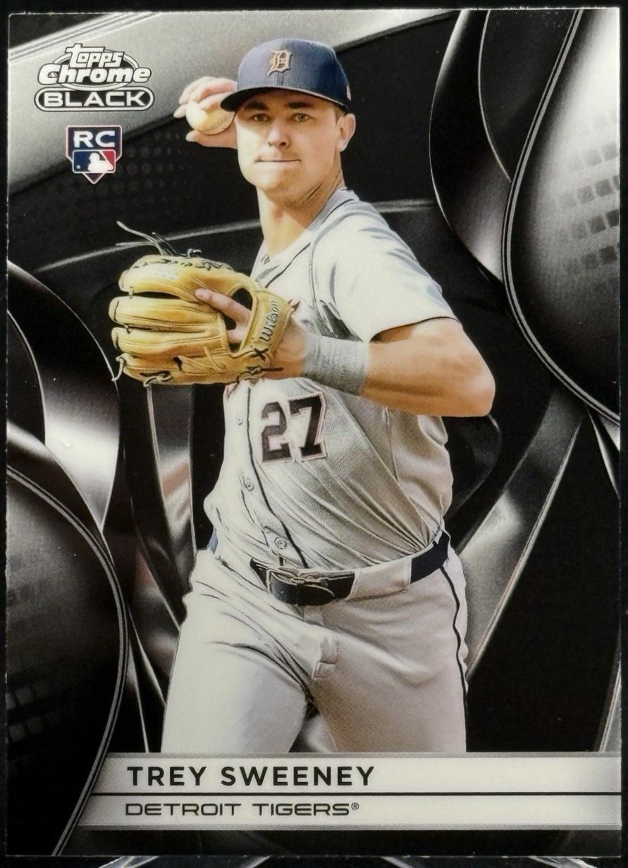 Trey Sweeney #28 Baseball Cards 2025 Topps Chrome Black