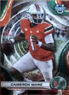 Cameron Ward #8 Football Cards 2024 Bowman Best University