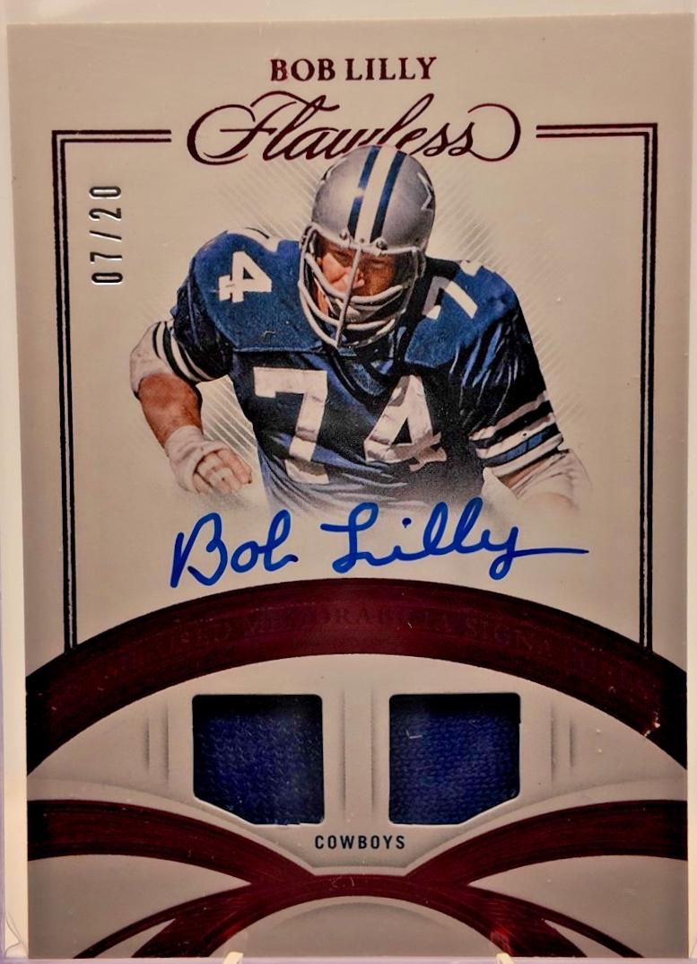 Bob Lilly #37 2025 Panini Flawless Football Game Used Memorabilia Signatures