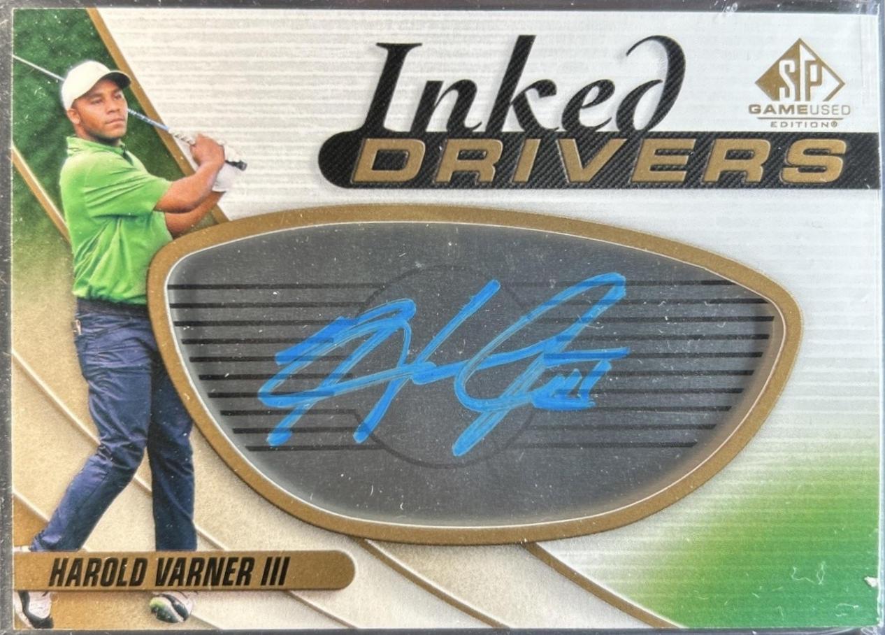 Harold Varner III #ID-HV 2021 Sp Game Used Inked Drivers Golf