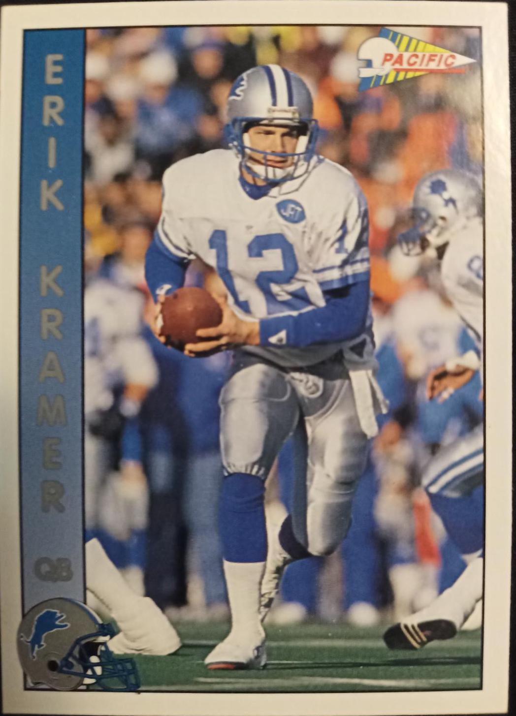 Erik Kramer #91 Football Cards 1992 Pacific