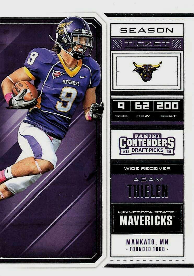 Adam Thielen #3 Football Cards 2018 Panini Contenders Draft Picks