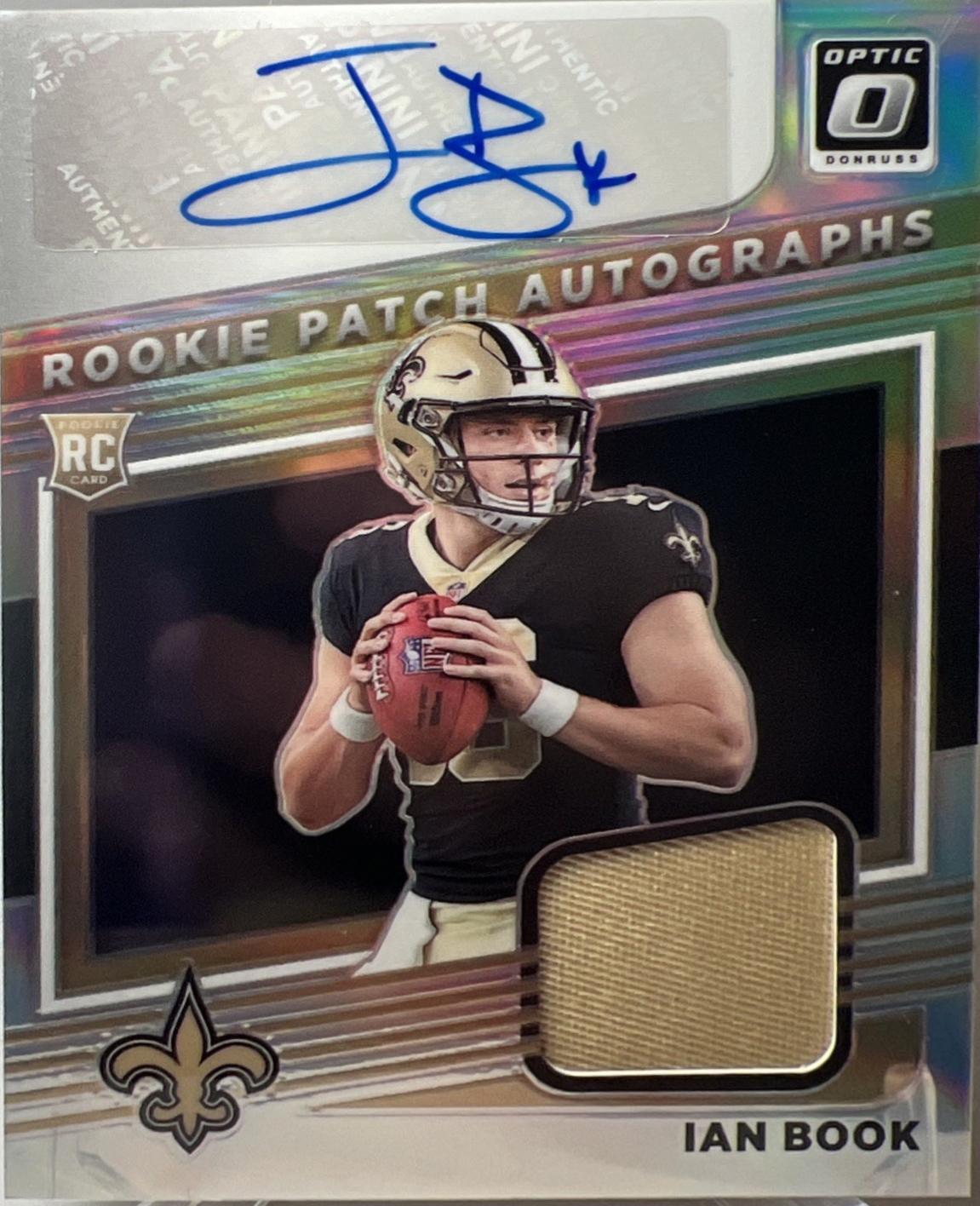 Ian Book #RPA-IB Football Cards 2021 Panini Donruss Optic Rookie Patch Autographs
