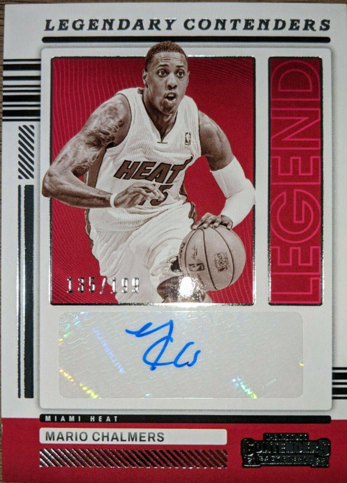 Mario Chalmers #LC-MCH 2021 Panini Contenders Legendary Autographs Basketball